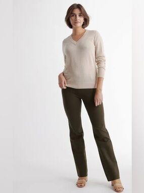 Quince Ponte Olive Pants- Ultra Stretch